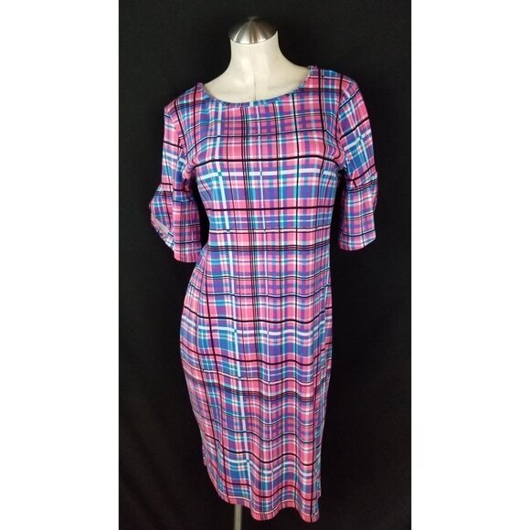 Rafaella Size S Multi-Color Dress Flutter Sleeves - Picture 2 of 7